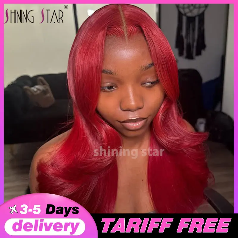 

13X4 Body Wave Burgundy 99J Cherry Red Colored Lace Front Wig Human Hair Wigs On Sale 13X6 Curly Wavy Lace Frontal Wig Pre Pluck