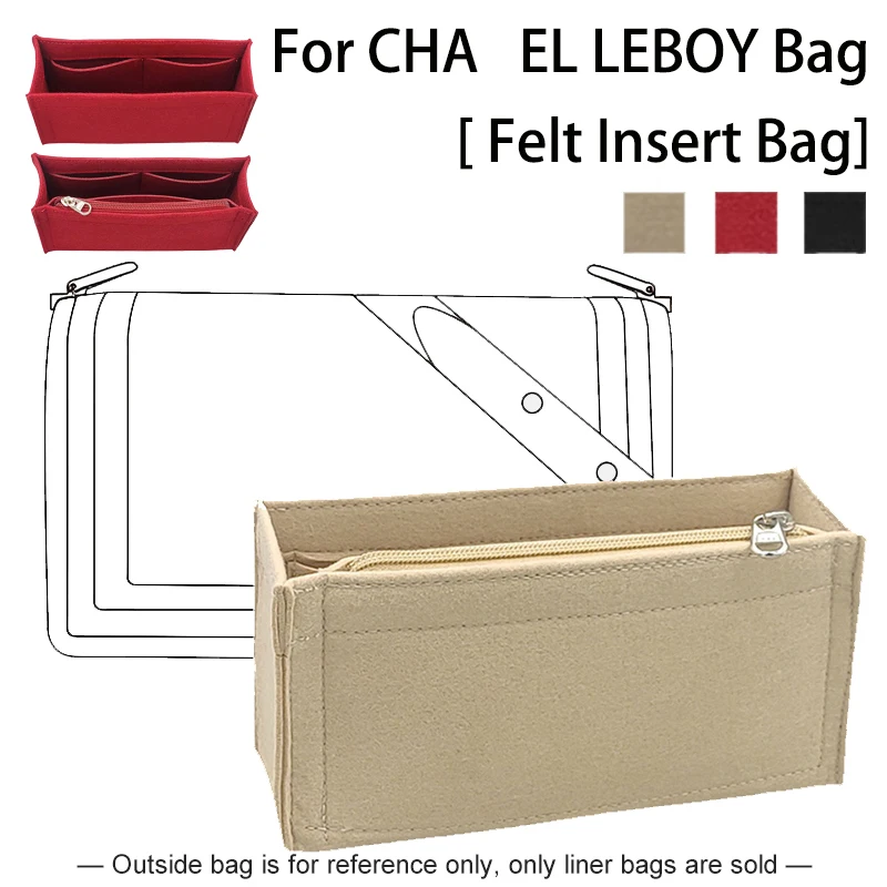 EverToner Inner Purse Fits For Leboy S M L Flap Insert Bag Organizer Makeup Handbag Portable Cosmetic Bags Base Shaper