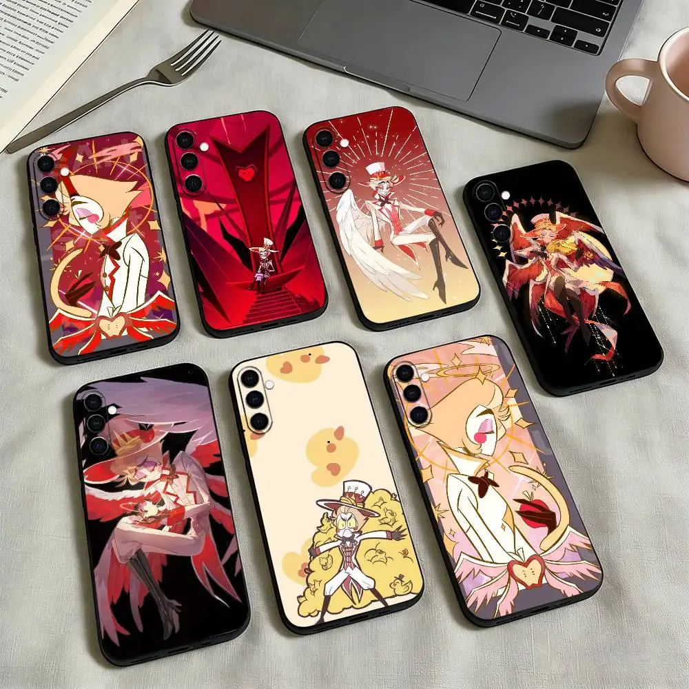 

H-Hazbin H-Hotel L-Lucifer Phone Case For Samsung Galaxy A73,A72,A71,A70,A53,A52,A51,Soft Silicone Black Cover