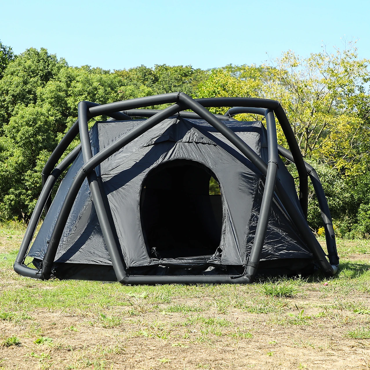 

Inflatable Dome Tent For Outdoor Camping Inflatable Bubble Tent For 3-4 Person Double Layer