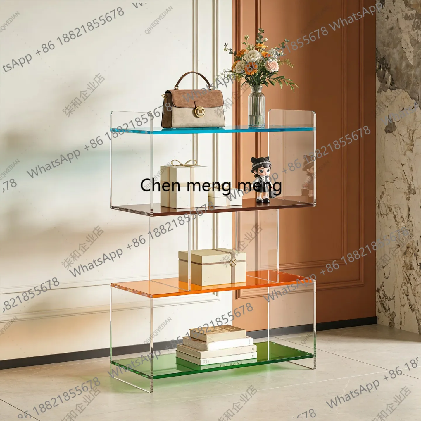 A74Acrylic, display stand, multi-layer storage, floor, product display, storage rack
