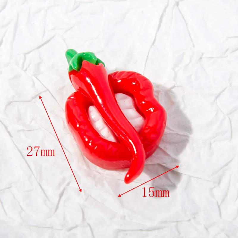 10Pcs New Lovely Mini Cartoon Red Sexy Charm, Lips Resin Cabochon Scrapbook Diy Jewellery Hairpin Accessories Decorate Craft A66