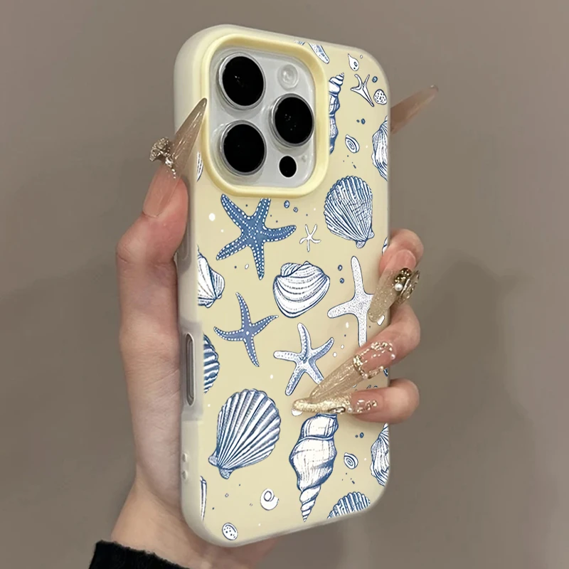 Blue Marine Organism Jelly Color Phone Case for iPhone 11 12 13 14 15 16 17 Pro Max 17 Air 17e 16e 16 7 8 Plus X XS XR SE2 Cover view 3