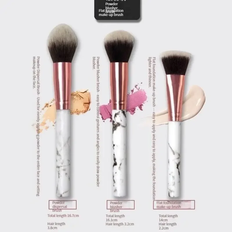 Set da 10 pezzi Set di pennelli per trucco Set di strumenti per polvere cosmetica Ombretto Fondotinta Blush Miscelazione Beauty Maquiagem Kit di bellezza per la festa