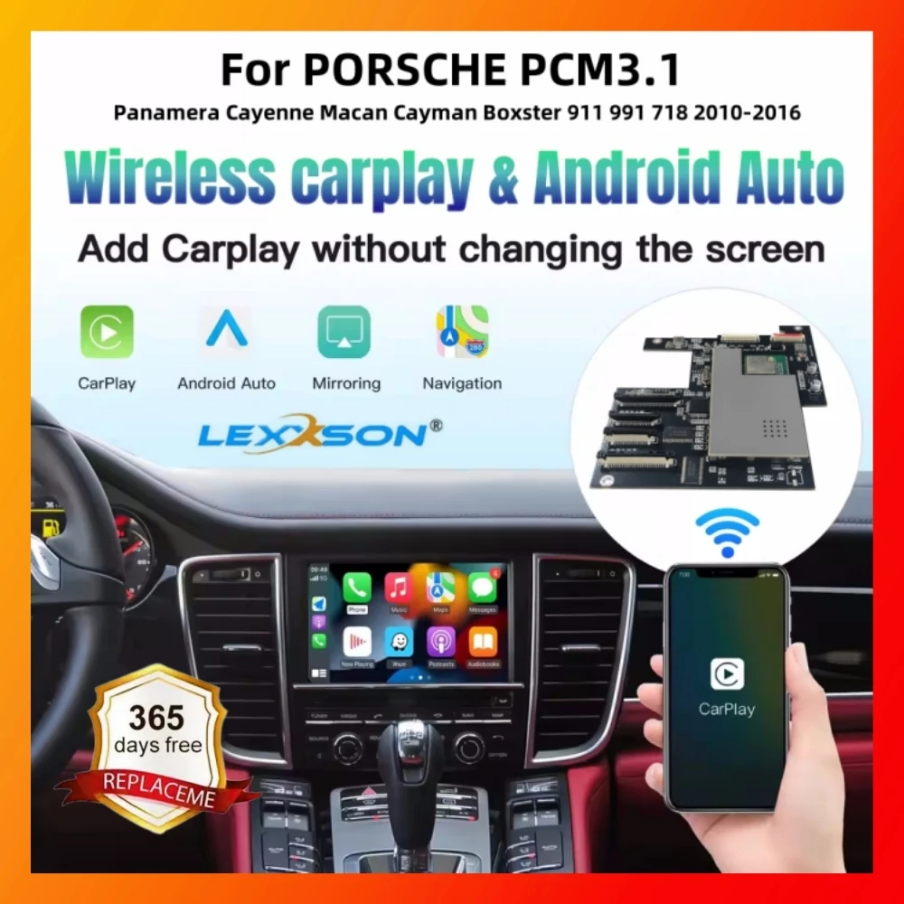 Wireless Carplay Android auto Module For Porsche PCM3.1 Panamera Cayenne Cayman Macan Boxster 911 991 718 AirPlay mirror link
