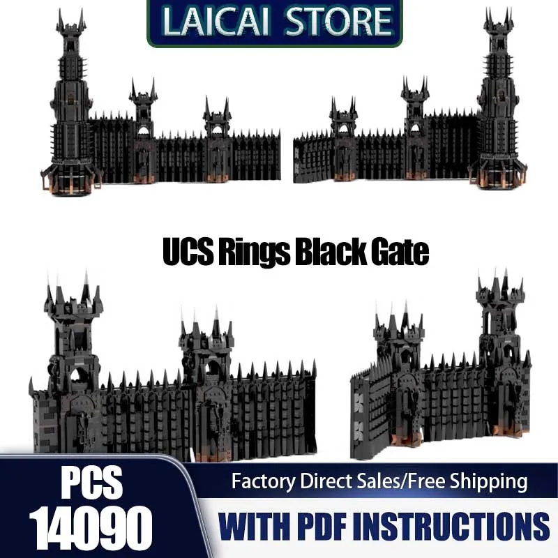 

Rings Movie Moc Building Blocks UCS Black Gate of Mordor Model Bricks DIY Assembly Technical Construction Toys Set Holiday Gifts