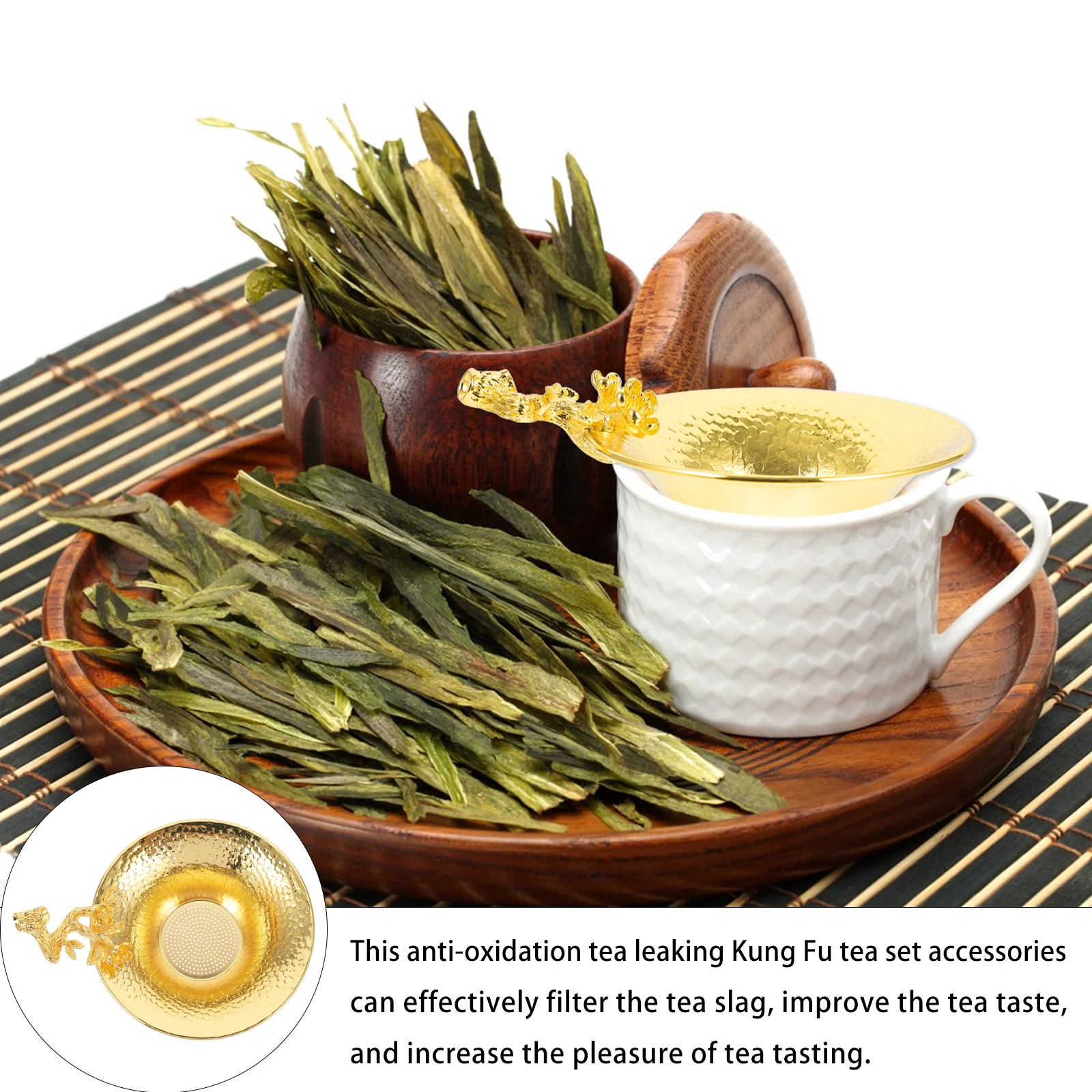 

1 шт., медный фильтр с цветком сливы, термостойкий фильтр для чая, инструмент для кунг-фу, чайная посуда, аксессуар, кухонный бар, поставка