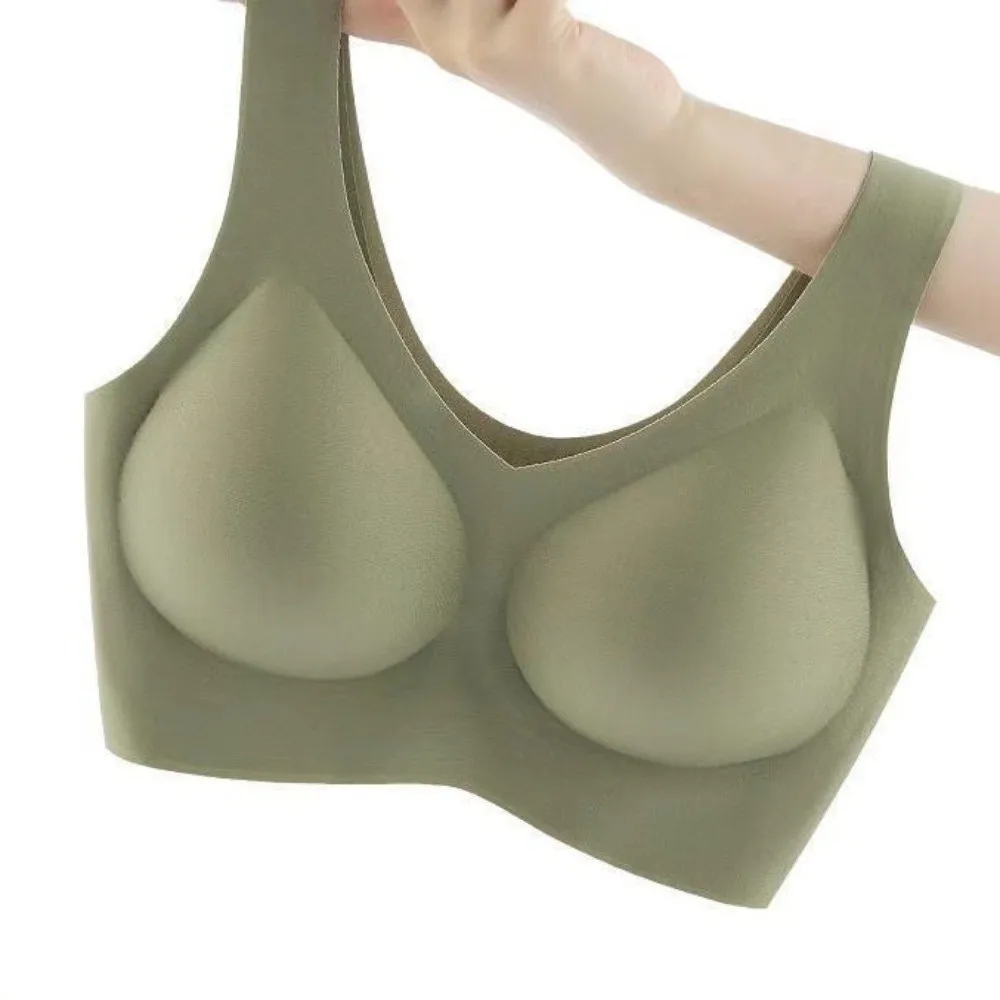 

Thin Close-fitting Seamless Bra Lingerie Shockproof Deep V Brassiere Anti-sagging Beautiful Back Wireless Bra Yoga