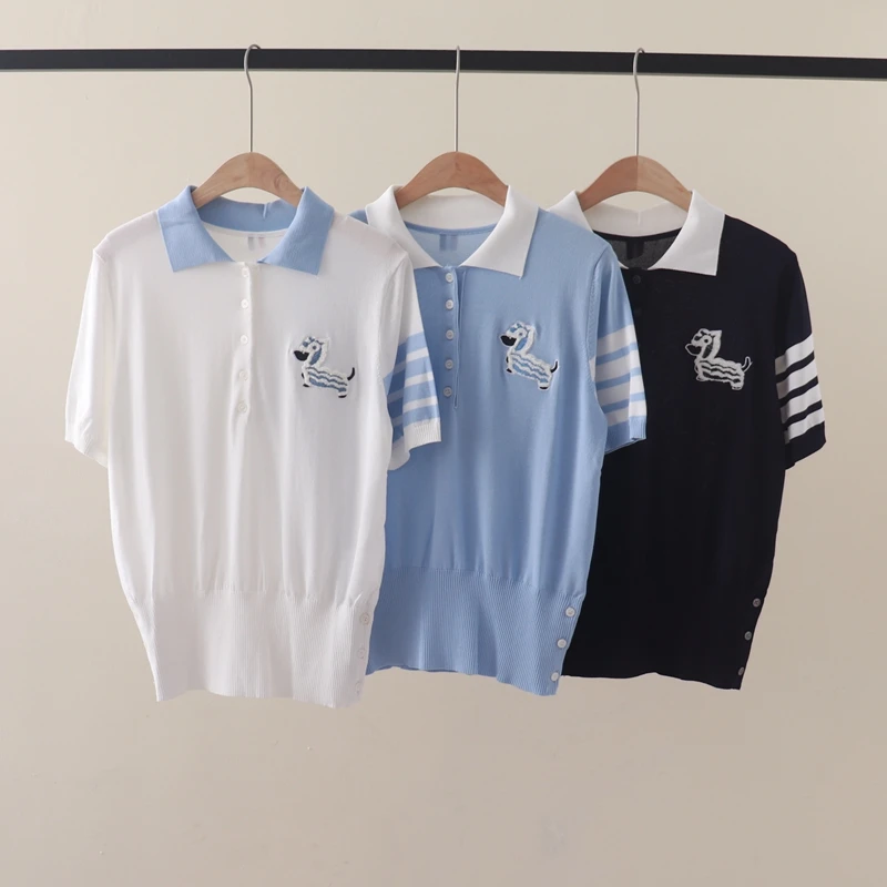 

Новая летняя футболка-рубашка с коротким рукавом для колледжа