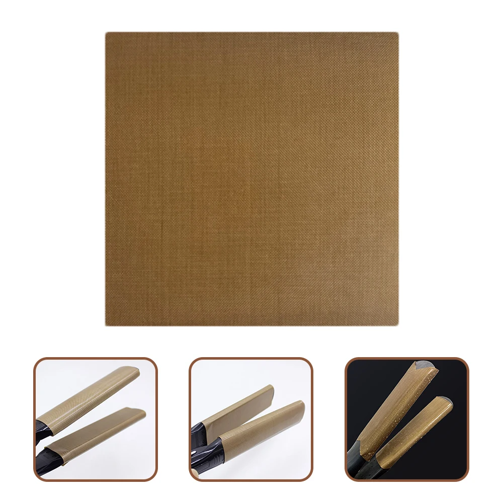 

10pcs Heat Resistant Ceramic Flat Iron Sticker Straightener Decal Insulated Hair Tool Protector Anti-Burn Mat For Curling Iron