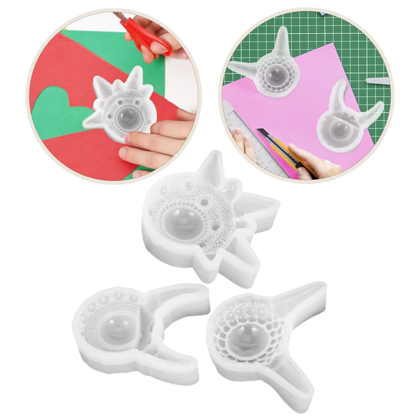 

3Pcs Devil's Eye Unique Silicone Molds Heat Resistant Resin Casting Tools for Epoxy Jewelry Making Epoxy Resin Pendant