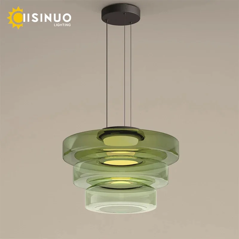 

Glass Pendant Light Adjustable Hanging Chandelier LED Luxury Pendant Lamp For Kitchen Island Living Room Bedroom Dining Lighting