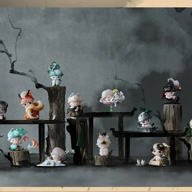 

New Dimoo Wind Moon Series Blind Box W Magazine Collaboration Trendy Play Handmade Cute Ornament Children'S Toy Gifts