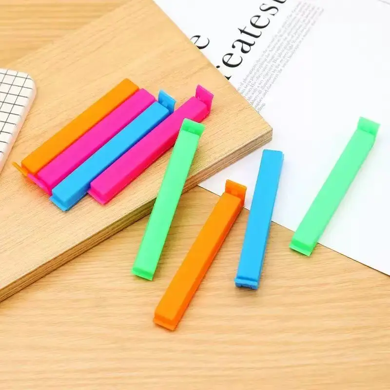 8Pcs Random Color 11cm Food Sealing Clips, Moisture-proof Tea Snack Bag Clips for Kitchen Storage