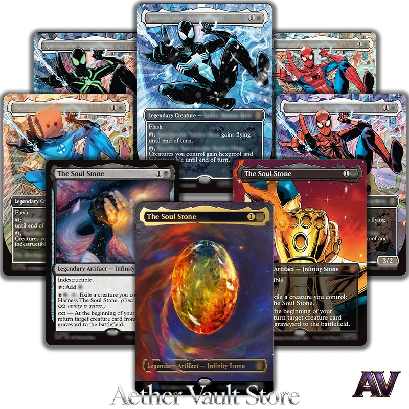 

holoFoil The Soul Stone Jeweled Lotus The Ur Dragon Legendary Creature SPM CMM High Quality Proxy Cards Game Deck Trading Cards