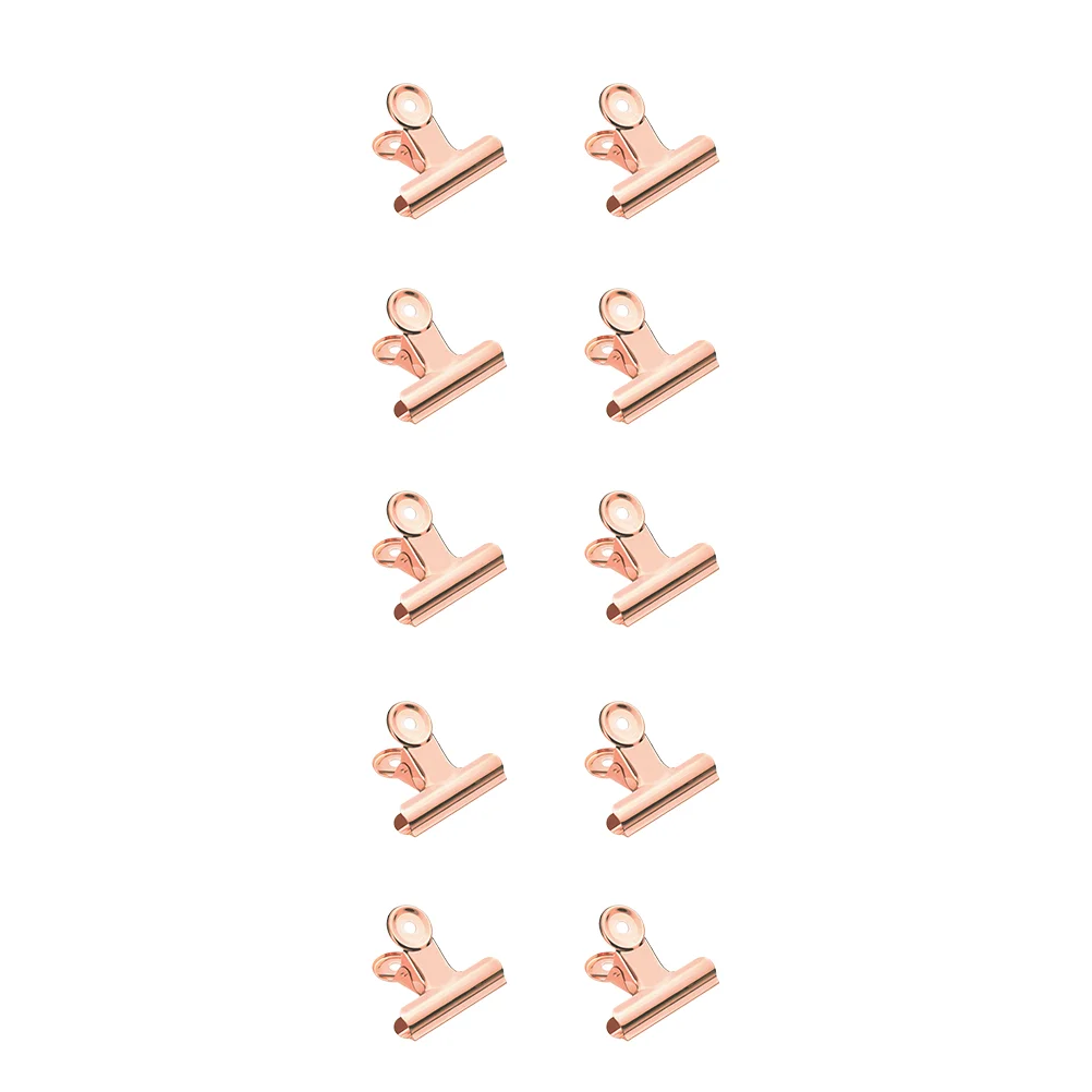 10 Pcs Shaping Clip Fixing Paper Clips Multifunctional Stationery Bills Brass Stationary Stainless Steel Office Supplies File