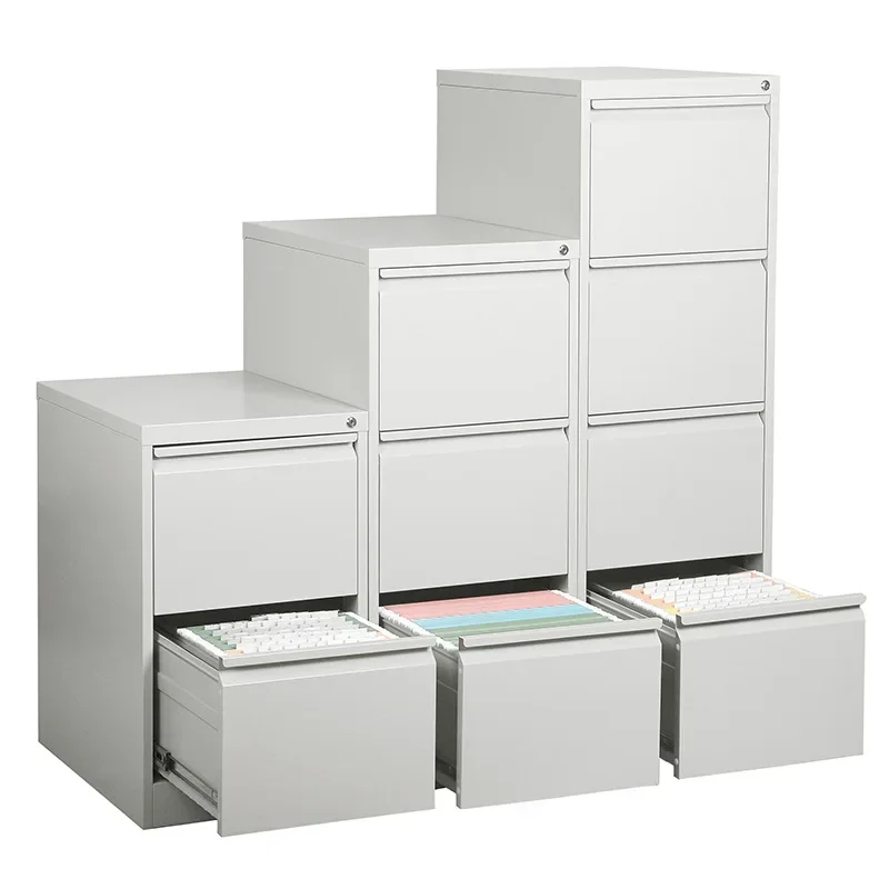 Office cabinet file iron small short cabinet four bucket card box A4FC hanging steel drawer file cabinet with lock