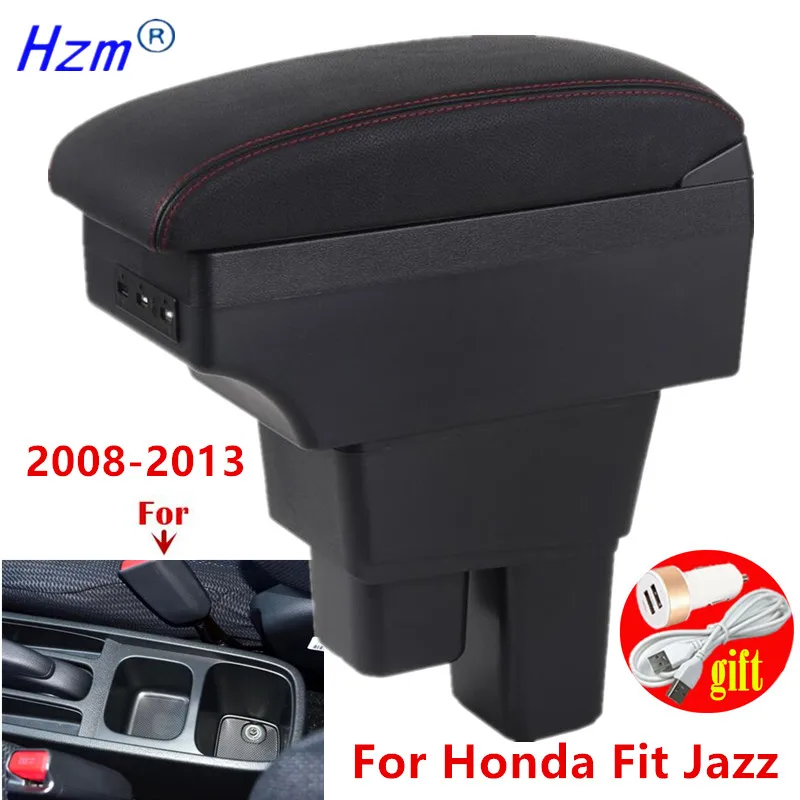 Für Honda Jazz Armlehnenbox Für Honda Fit Jazz 2 Auto-Armlehnenbox 2008 2009 2010 2011 2012 2013 Arm-Aufbewahrungsbox Auto-Zubehör