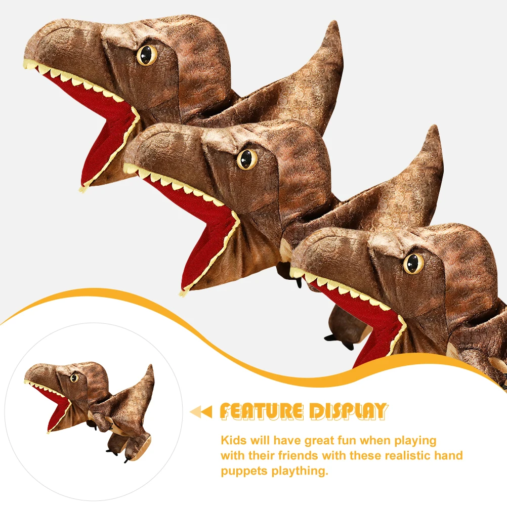 

Dinosaur Hand Puppet Puppets Biting Toy Kids Story Telling Toys Mouth Animal for