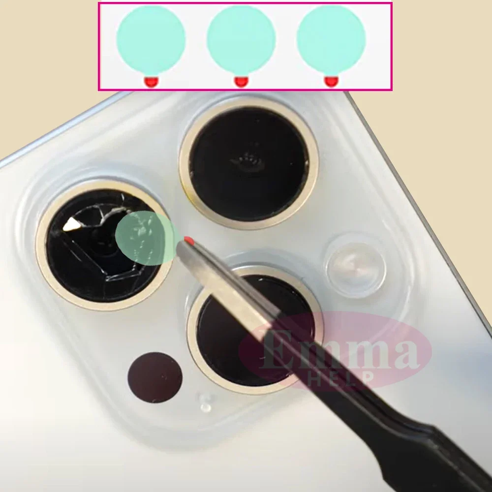 2Set Original Sapphire Back Camera Lens Glass for iPhone 16 15 14 13 12 Pro Max Mini Replacement Parts