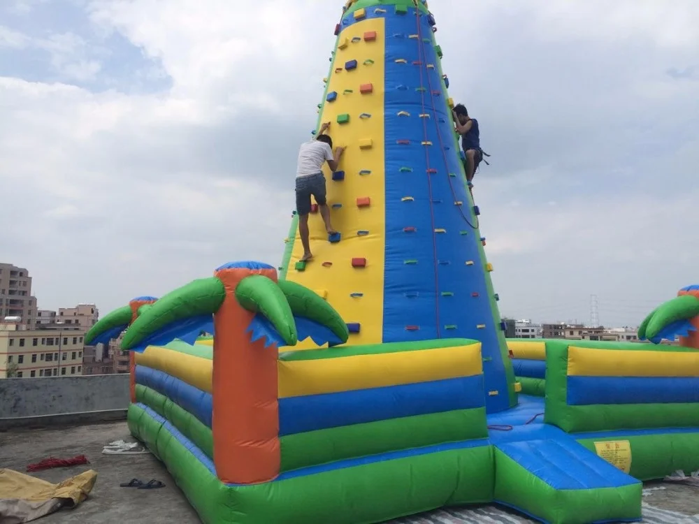 Outdoor large inflatable sport game inflatable rock climbing wall for sale