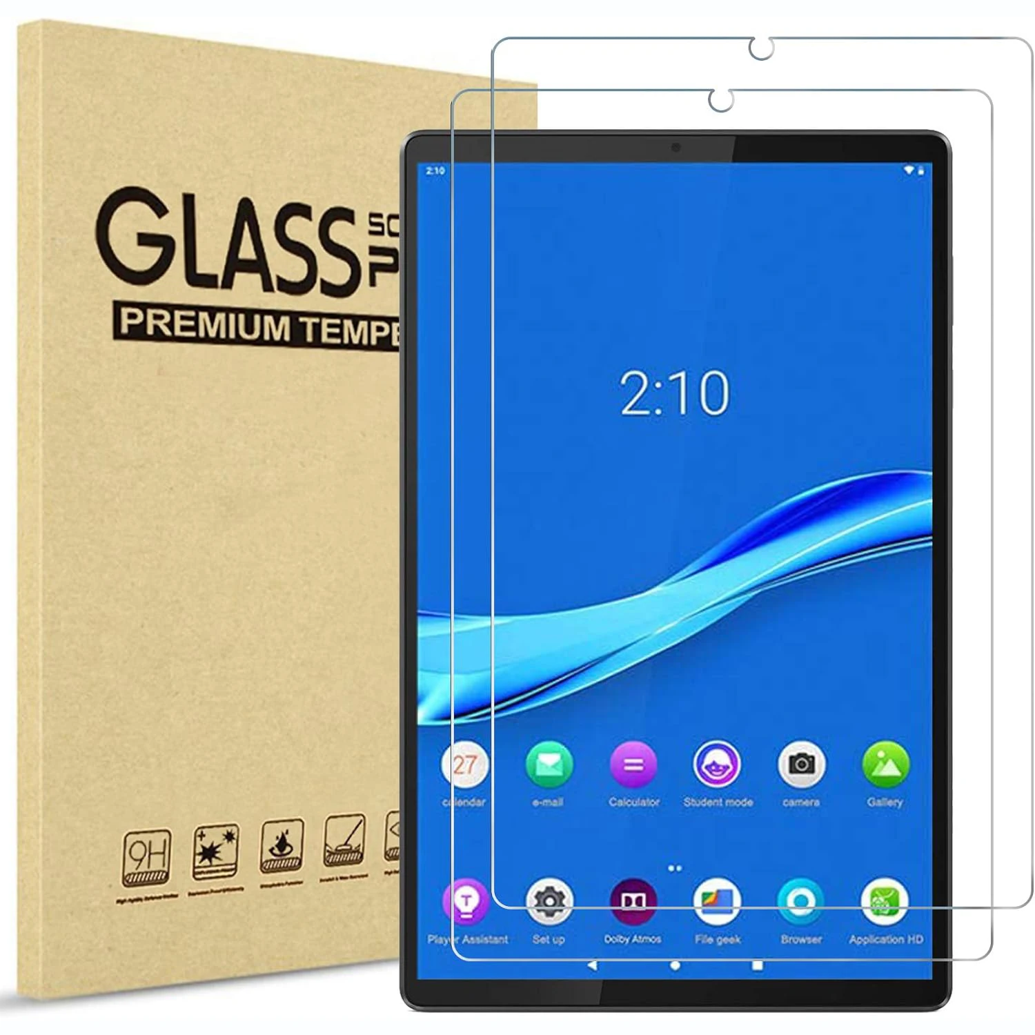 2pcs 9H Tempered Glass For For Lenovo M10 FHD Plus 10.3'' TB-X606 TB-X606F Clear Anti Scratch Screen Protector Tablet Film