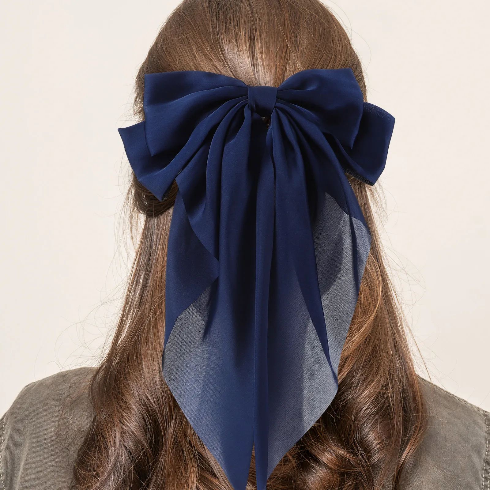 

4Pcs Bow Hair Clips Women Satin Bowknot Hairpin Long Tail Barrettes Metal Clip Hair Decoration for Wedding Party Birthday