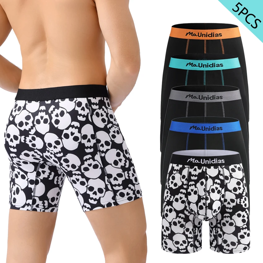 

5Pcs/Pack Brand Men's Underpants Shorts Sexy Mens Panties Letter Elastic Waistband Boxer Briefs Print Underwear For Men Boxers