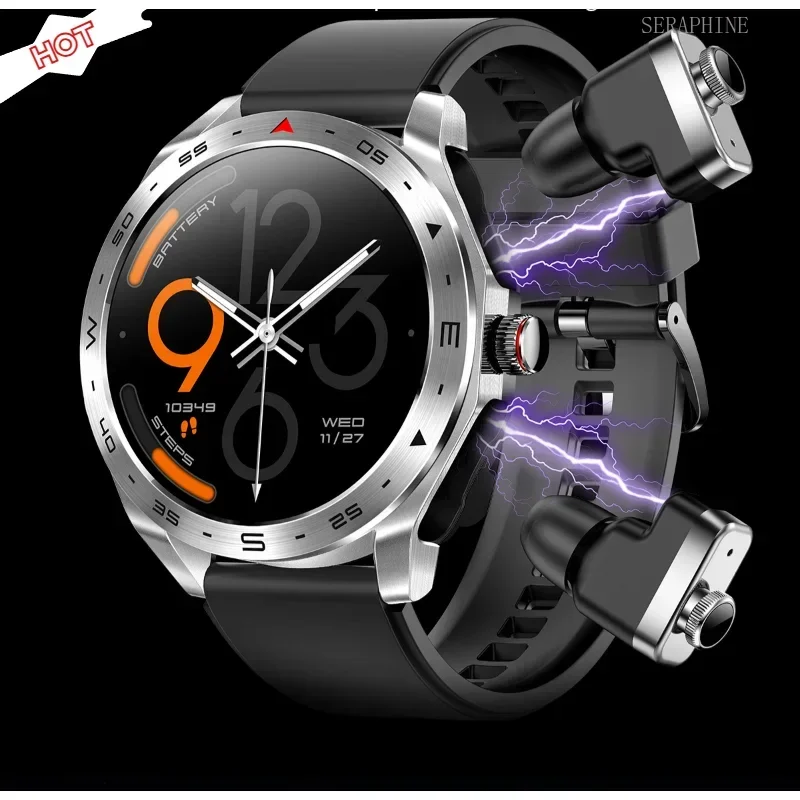 2026 NEW 2 in 1 with Earbuds Bluetooth Headset Smartwatch Music Tracker Sport Watch Waterproof Smart Watch Blue Light Screen