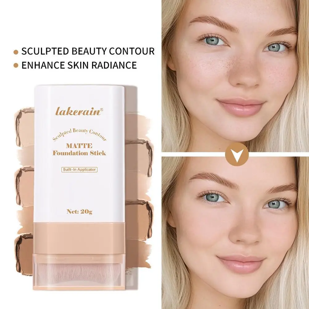 

5Colors Eraser Foundation Stick Serum Boosted Skin Tint Foundation Stick Smooth Plumper Hight Coverage Travel Bronze Foundation