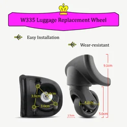 W335 Suitcase Luggage Customs Box Repair Pulley  High Quality Material Selection Durable Boarding Case Replacement Rollers