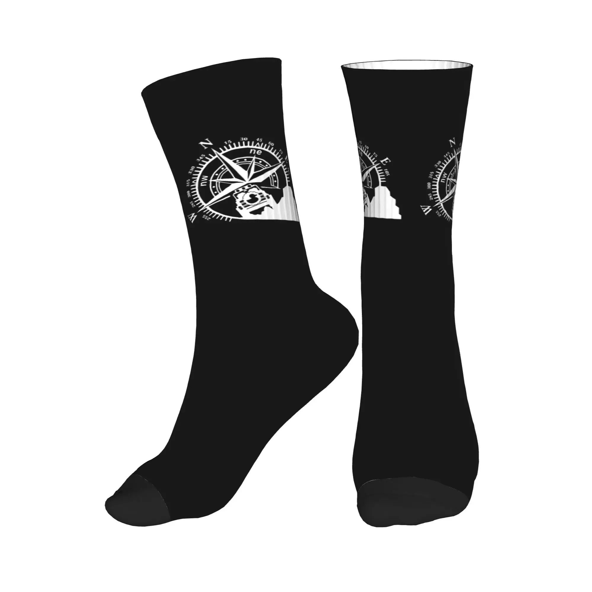 

Adventure Off Road Mountain Compass Dress Socks Men's Women's Warm Funny Novelty Crew Socks