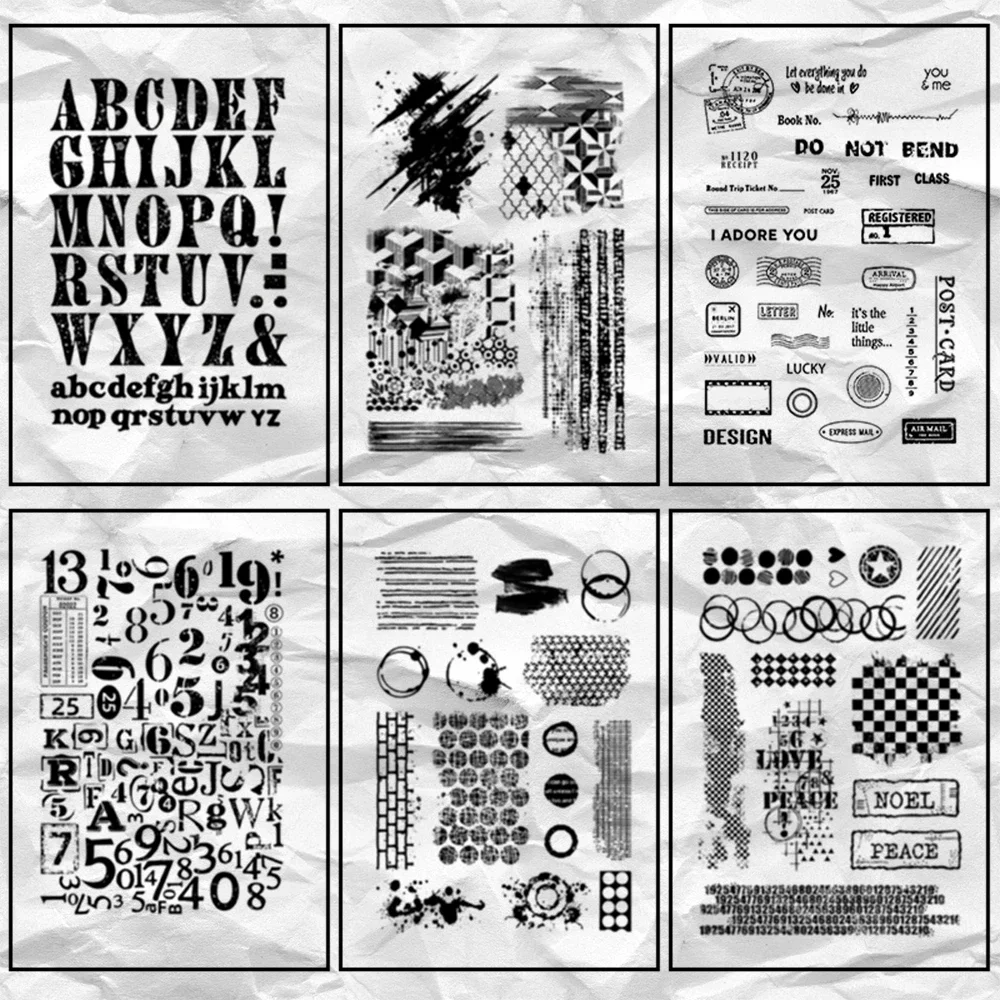 1pc Spots Brief Hintergrund Transparent Silikon Stempel für Diy Karte, Der Scrapbooking Journaling Handwerk Fotoalbum Papercard