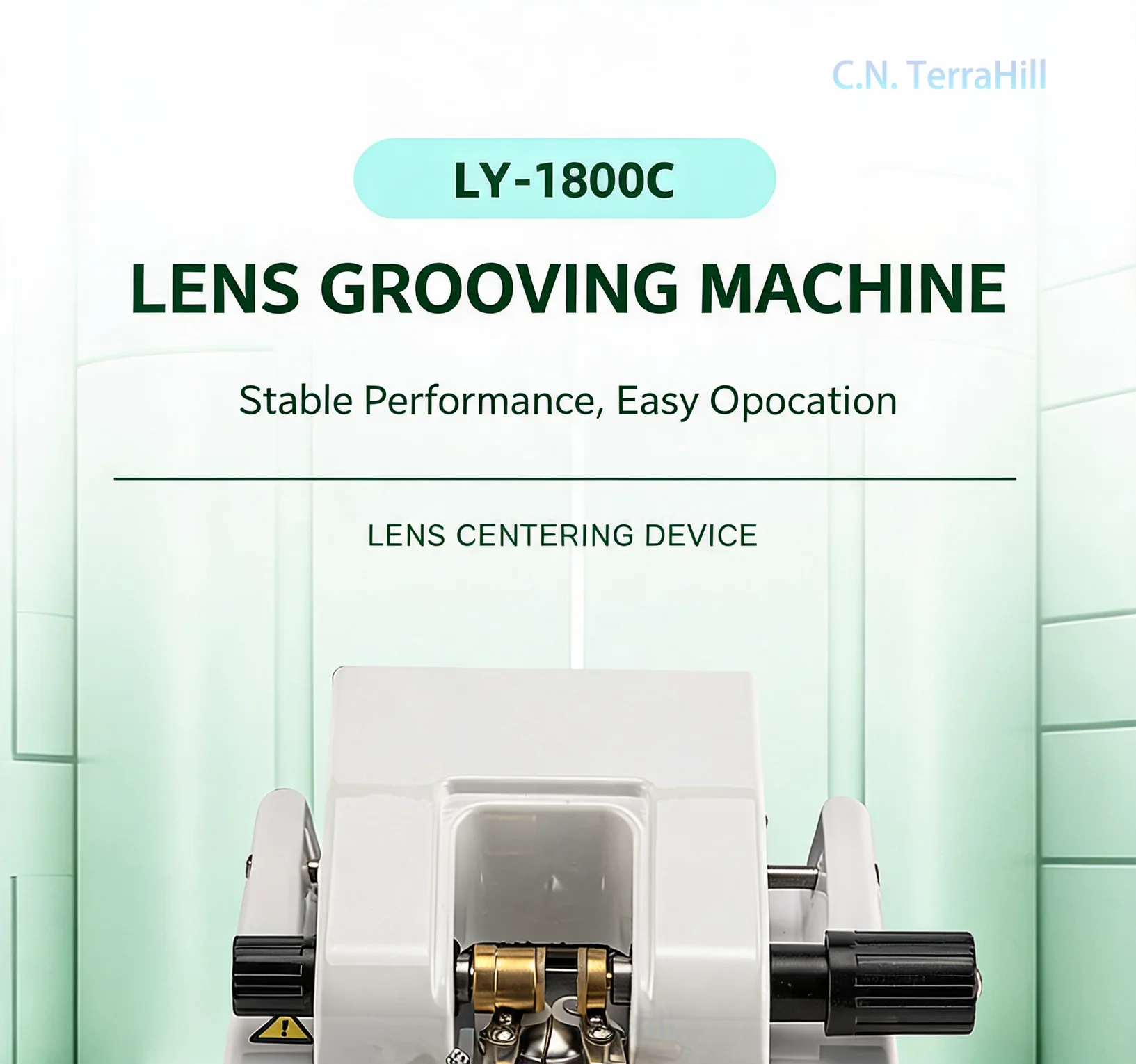 Optical Lens Grooving Machine LY-1800C Semi-Rimless Glasses Lens Slotter with Stainless Steel Panel Automatic Grooving for