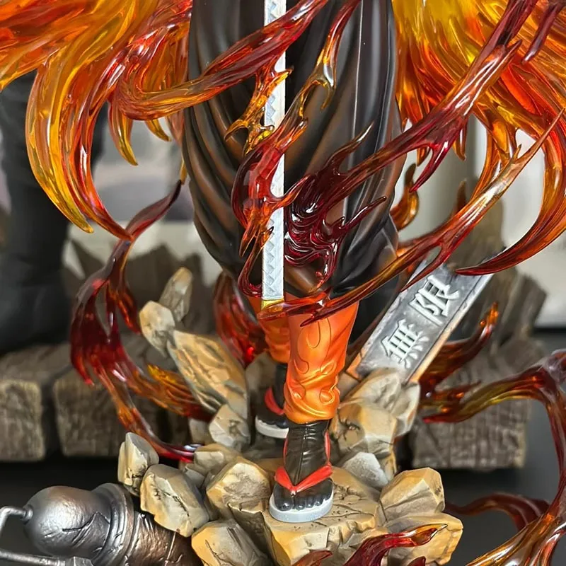 30 centimetri Demone Slayer Figure Rengoku Kyoujurou Figura Gk Anime Statua Figurine Modello Collezione di Bambole Decorazione Della Stanza Regalo di Natale