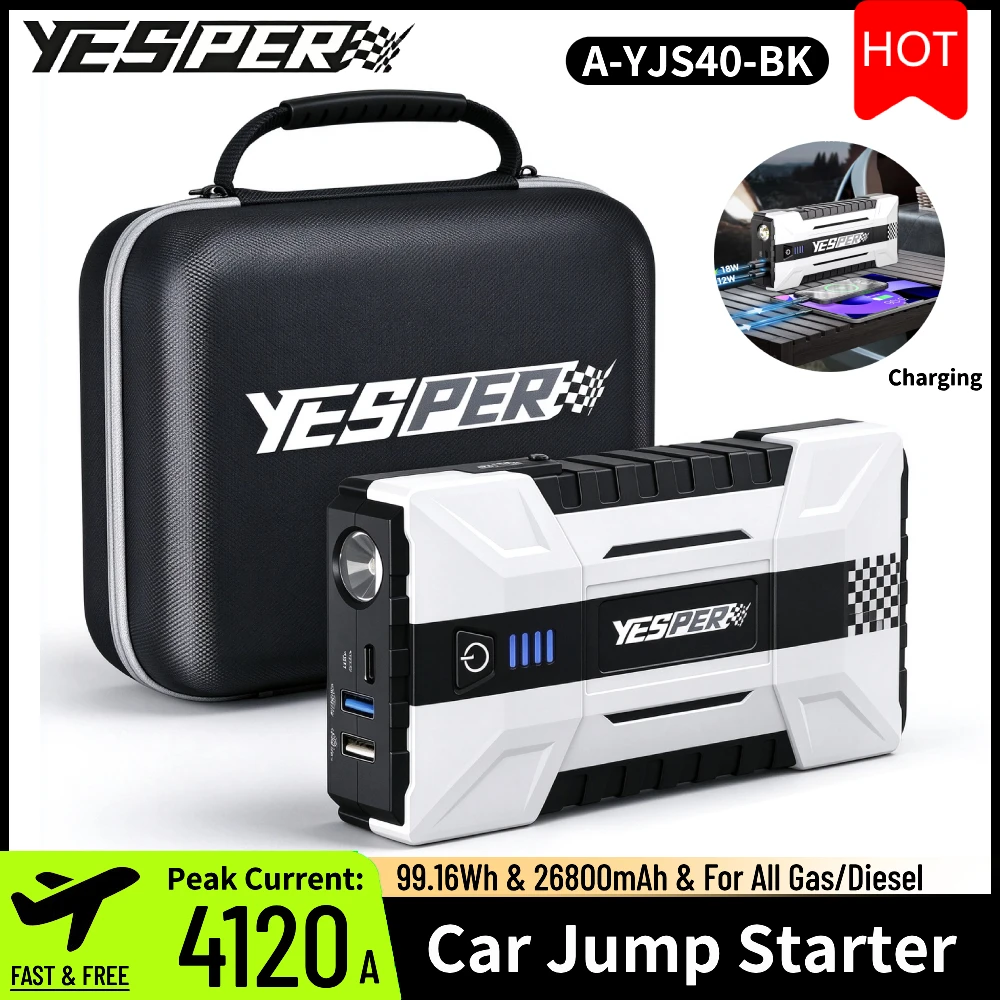 Jump Starter 12V Diesel - YESPER YJS40 4120A Peak Car Jump