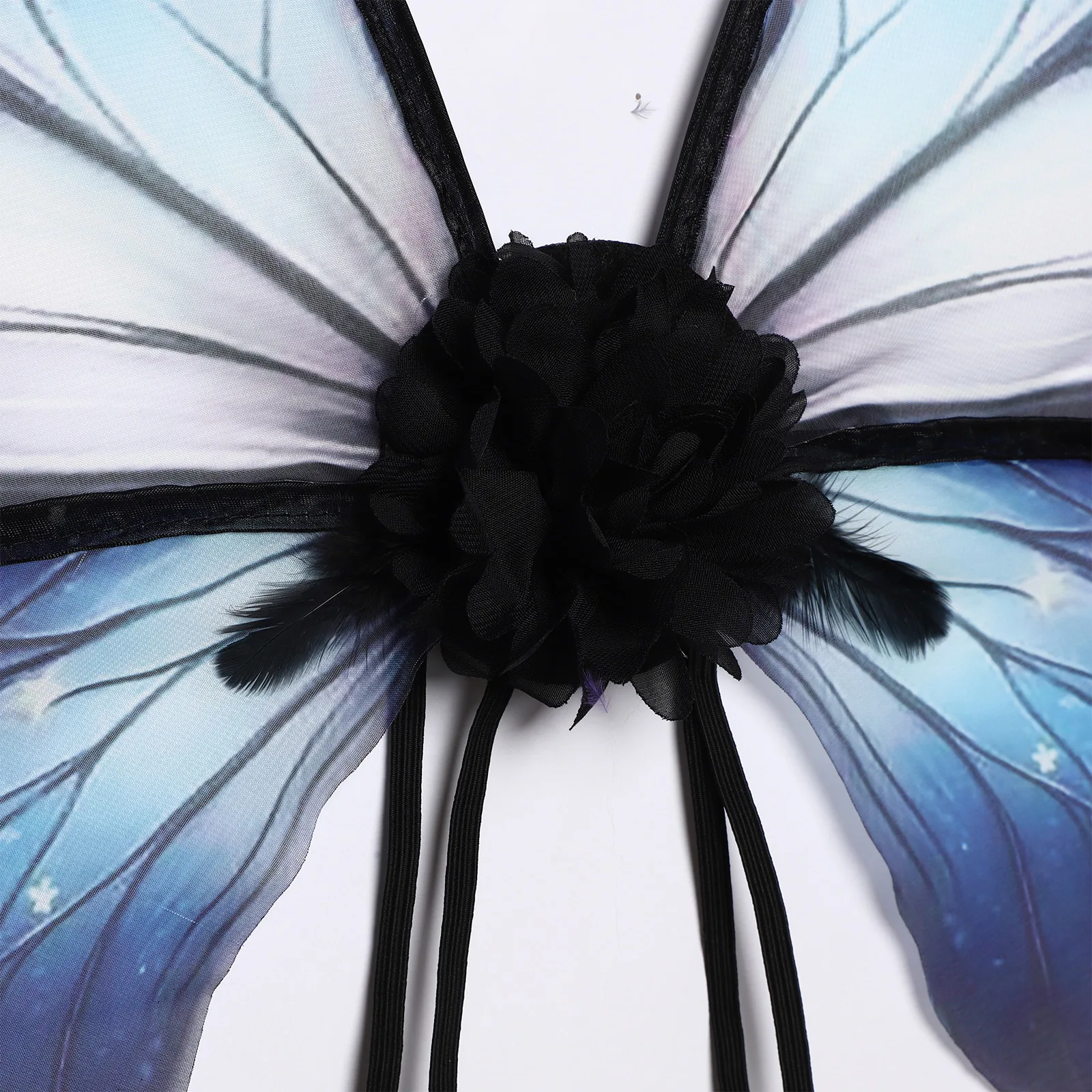 1pc feminino meninas cinta elástica falso flor fada borboleta asas traje acessório cosplay adereços para halloween vestir-se festa