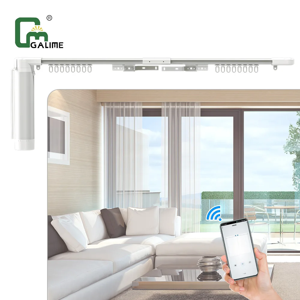 

Galime Wireless Electric Curtain Motor Motorized Curtain and Track Automation for Smart Home System