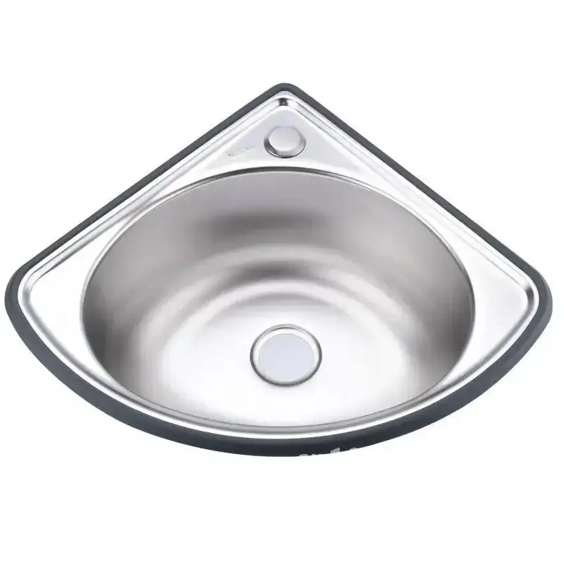 Ultra Small Angle Triangle Single Basin Stainless Steel Bathroom Sink for Motor Home Car or Kitchen