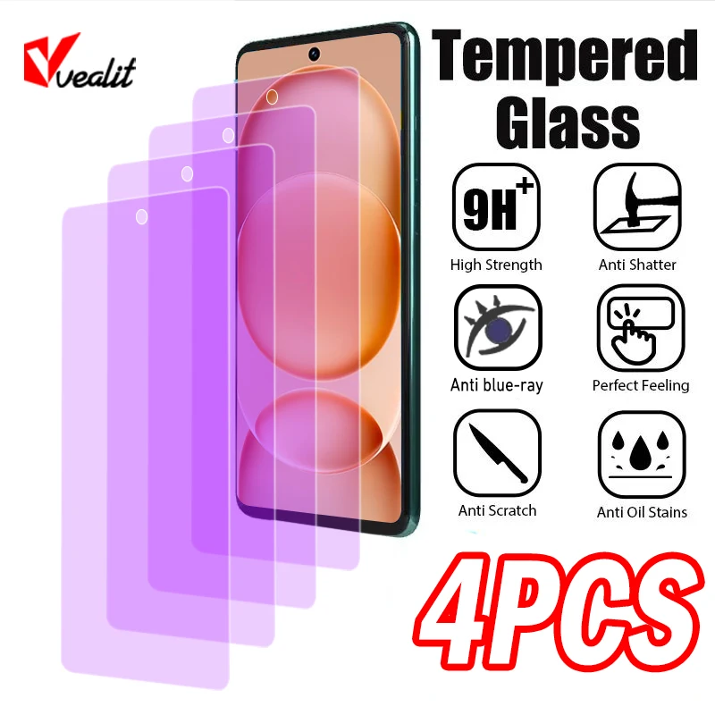 

2-4Pcs Protective Glass for Honor Magic8 Pro Air Anti Blue Light Screen Protector for Honor Magic8 Magic7 Unlock Glass