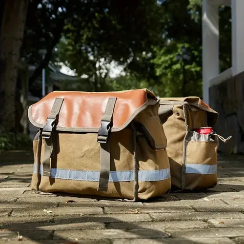Imagen 2 del producto Bolsas para SILLÍN de motocicleta Bolsa para SILLÍN de motocicleta de poliéster duradera con bolsa para SILLÍN desmontable, ideal para viajes todoterreno y al aire libre