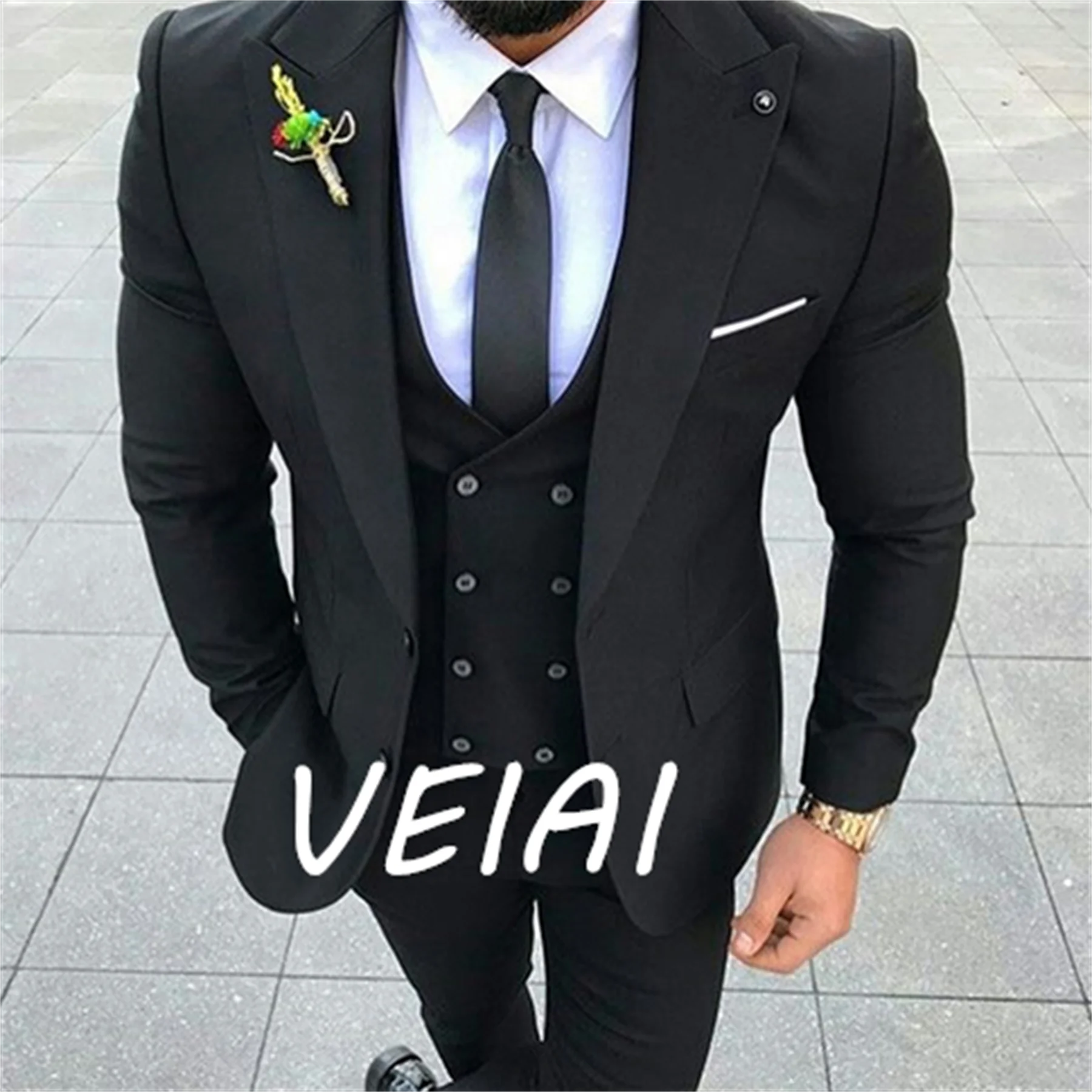 

Italian gentleman style Wedding Man Long tail coat Groom Prom Tuxedos Formal Mens Suits terno masculino (Jacket +Pants +Vest)