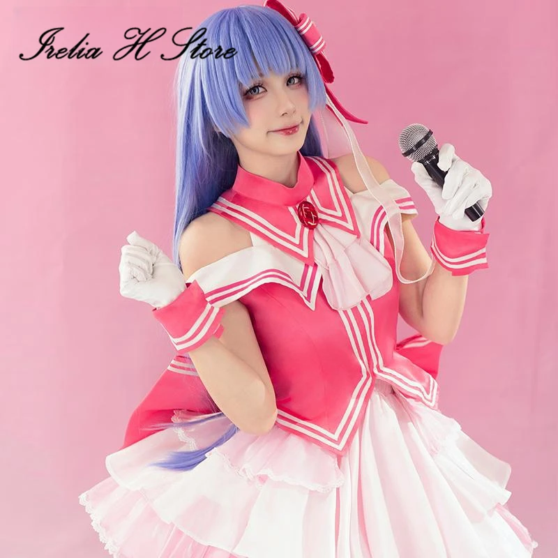 Irelia H Anime DATE A LIVE Izayoi Mi ku Cosplay Costume Izayoi Mi ku Lovely Dress Halloween Costumes Party Pink Dress