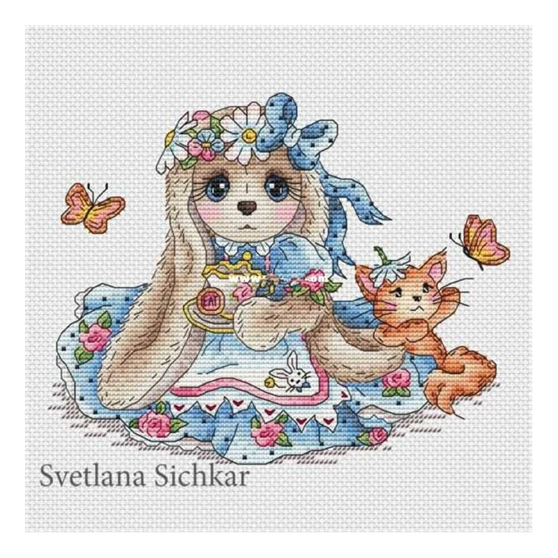 The cross-stitch set 28CT, 18CT, 14CT and 11CT can be selected as the hand-made material pack of printed fabric saga butterfly R