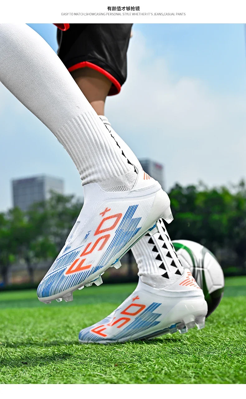 Neue ultraleichte Fußballschuhe für Herren, hochwertige, stark nachgefragte, professionelle Unisex-Fußballschuhe für Damen, TF/FG-Fußballstiefel, Futsal-Sneaker – Detail 4