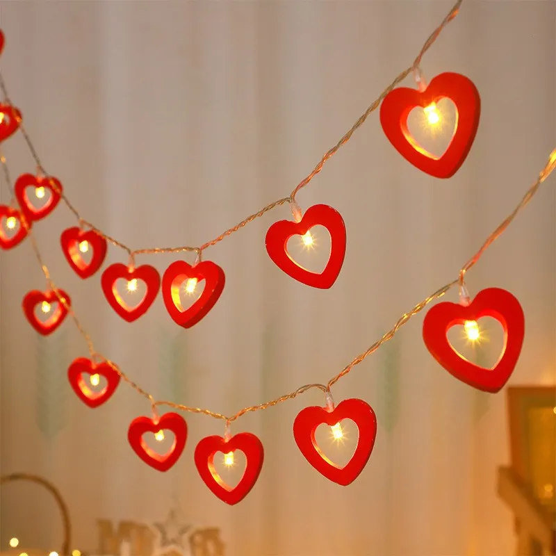 6m USB Red Heart Hollow LED String Lights (Constant On)– Valentine's Day/Proposal/Wedding