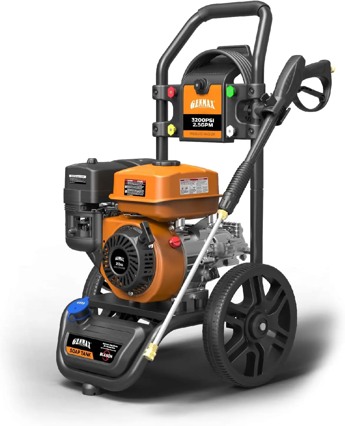 

GPW3000-LT Gasoline Pressure Washer 3000 PSI and 2.4 GPM Best for Cleaning Homes Cars Driveways Patios