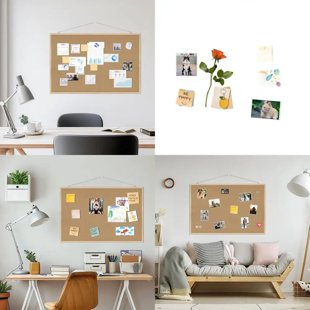 

Набор из двух досок для заметок и планирования из пробки в дубовой раме 36x24 дюймов - для офиса