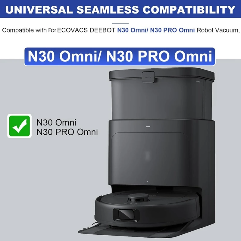 الأسطوانة الجانب فرشاة تصفية ممسحة القماش كيس لجميع الغبار ل Ecovacs Deebot N30 OMNI / N30 PRO OMNI /N30 PRO ملحقات المكنسة الكهربائية