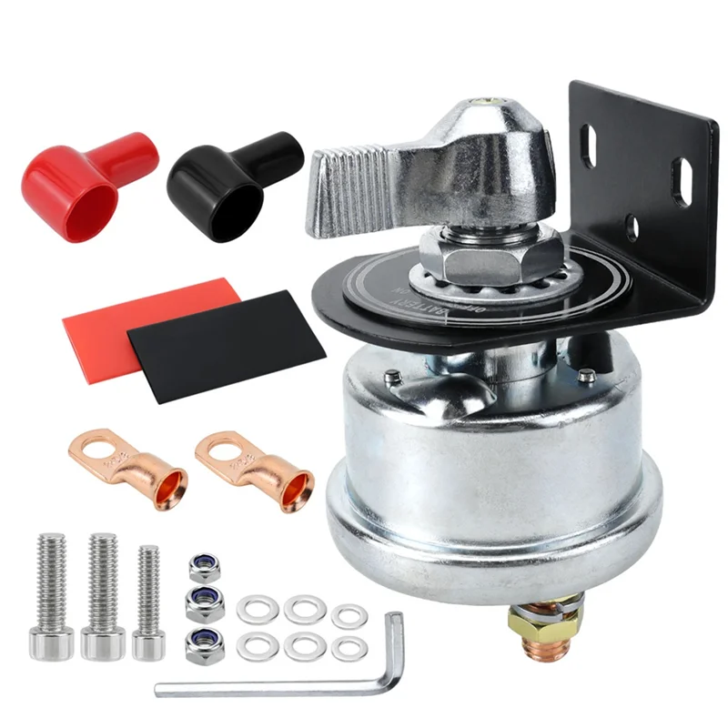 

【B07R】12V Battery Disconnect Switch With Side Post Mounting Bracket 48V Master Switch For Car Boat RV ATV UTV Vehicles